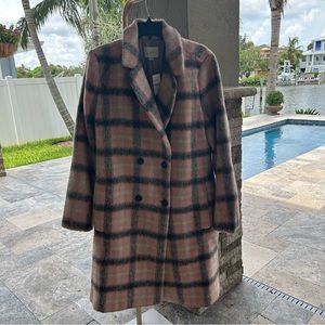 Loft plaid multicolor, dress, jacket coat XLT